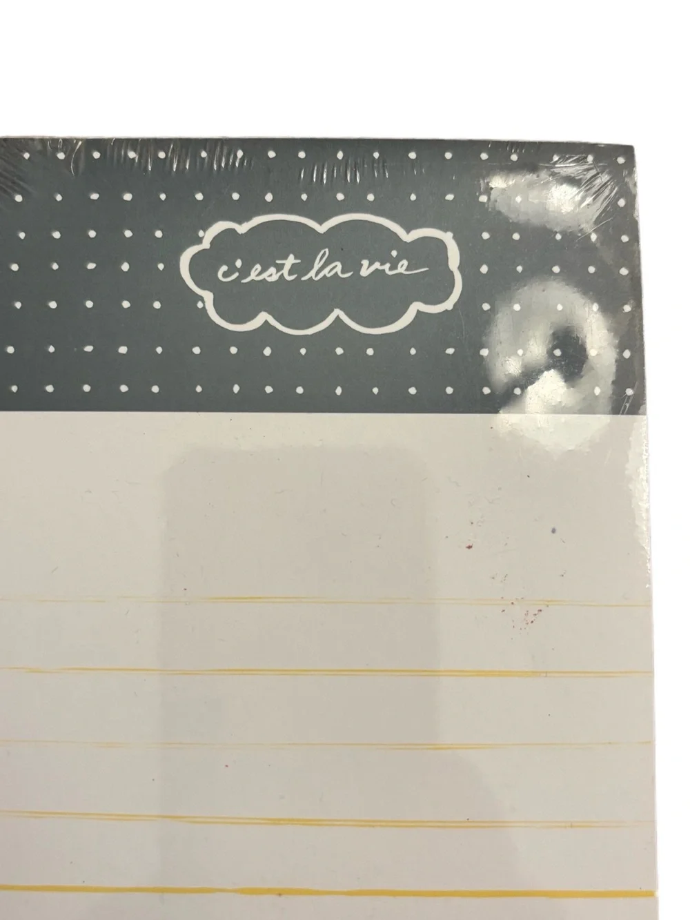 Mara-Mi Yellow 'Cest la vie' Note Pad with Magnet